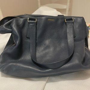 Fossil Navy Blue Satchel bag